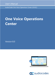 OVOC 8.0 User Manual