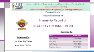 Format of Internship Presentation PPT