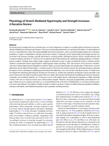 Physiology of Stretch-Mediated Hypertrophy and Strength Increases: A Narrative Review