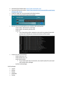procedure install VSCode miniconda