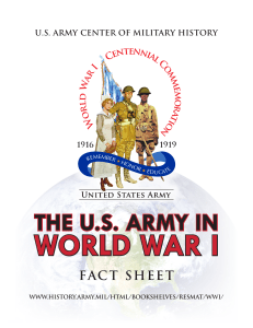 WWI Fact Sheet