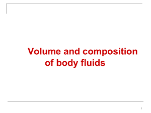 volume and composition of body fluids anatomy and physiology