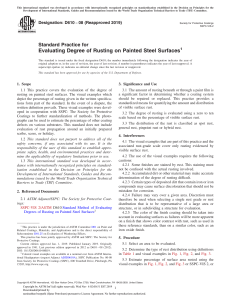 ASTM D610-08 (Reaaproved 2019) Standard practice for evaluating Degree of rusting on painted steel surfaces