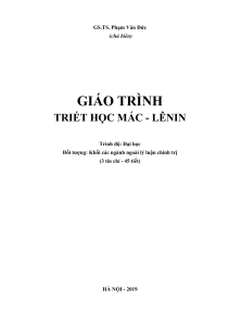 [CHUONG 1] - GIAO TRINH TRIET HOC MAC-LENIN