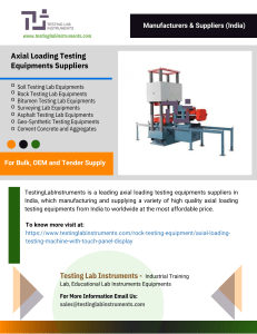 Axial Loading Testing Equipments Suppliers