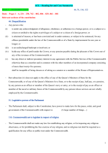 Australian Constitutional Law notes