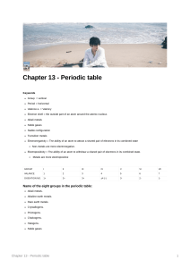 Chapter 13 - Periodic table (10)