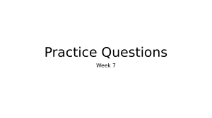 Practice Questions