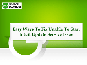 Easy Ways To Fix Unable To Start Intuit Update Service Issue