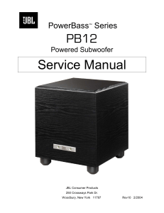 JBL PB12 ServiceManual