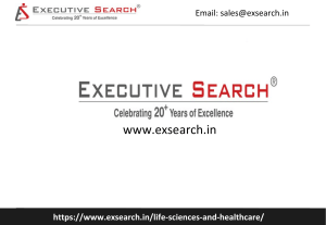 Healthcare Executive Search Firm India