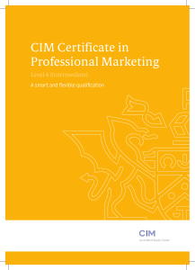 CIM Certificate In Professional Marketing