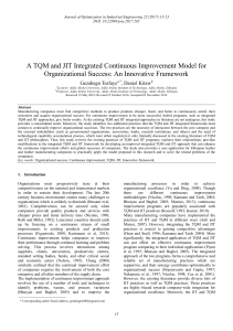 A TQM and JIT Integrated JOIE Volume 10 Issue 22 Pages 15-23
