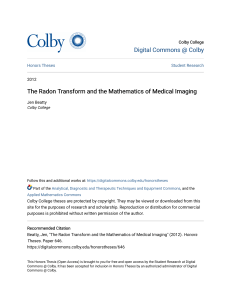 The Radon Transform and the Mathematics of Medical Imaging(1)