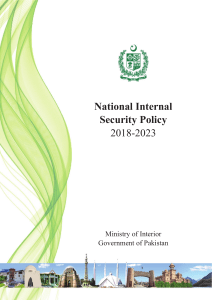 National Internal Security Policy 2018-2023
