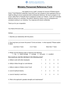 Triumph STEAM  Sports - Youth Robotics Leadership Camp 2023 Reference Form