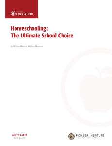 Homeschooling- The Ultimate School Choice