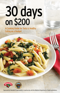30 Days On $200  A Cooking Guide For Tasty 