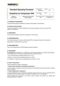 SOP RSERA-011 Guidelines For Compressor PRA