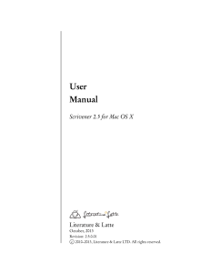 Scrivener User Manual