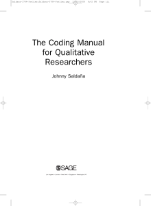 Saldana (2015) The Coding Manual for Qualitative Researchers