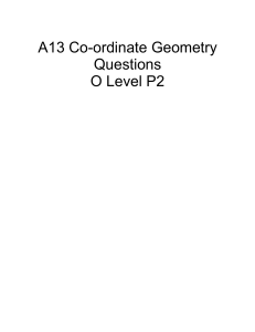 A13 Co-Ordinate Geometry