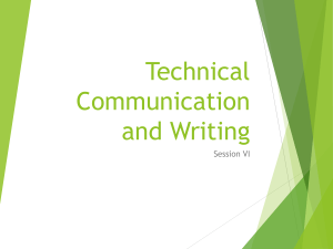 Technical Communication and Writing (Lectures 11-12)[1]