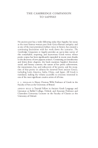 (Cambridge Companions to Literature) P J Finglass  Adrian Kelly - The Cambridge Companion to Sappho-Cambridge University Press (2021)