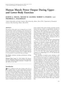 Human Muscle Power Output During Upperand Lower-Body Exercises