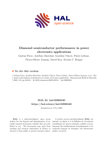 Diamond semiconductor performances in power electronics applications