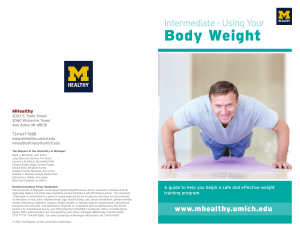 5. Intermediate - Using Your Body Weight Author MHealthy