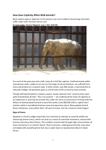 How Does Captivity Affect Wild Animals