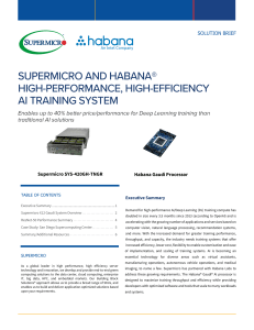 Supermicro and Habana High Performance, High-Efficiency AI Traning Systems