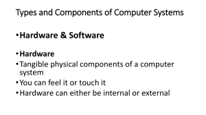 Types and Components of Computer Systems
