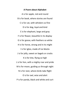A Poem about Alphabet from A-Z