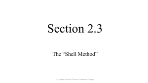 Sect 2.3 Volume by the Shell Method