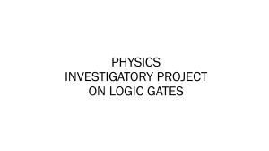 Physics Investigatory Project on Logic G