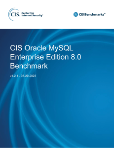 CIS Oracle MySQL Enterprise Edition 8.0 Benchmark v1.2.1