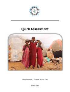 SASMO Quick Assessment Report Marginalized IDPs May 2023