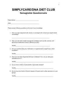 semaglutide questionnaire