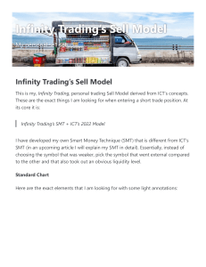 Infinity Trading’s Sell Model - INFINITY TRADING