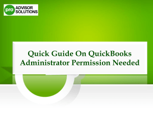 Quickly Resolve QuickBooks Administrator Permission Needed Issue