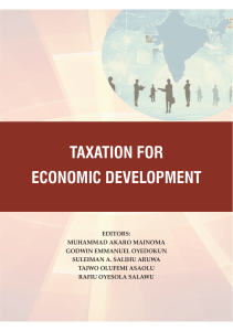 Taxation for Economic Development