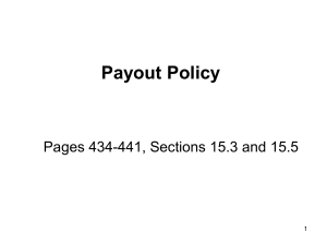 Notes 5 Payout policy
