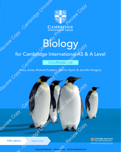 Cambridge International AS & A Level Biology Coursebook with Digital Access - 9781108859028