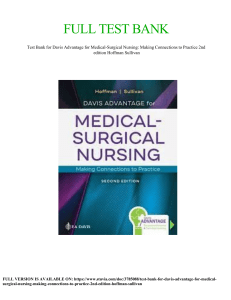 Test Bank for Davis Advantage for Medical-Surgical Nursing Making Connections to Practice 2nd edition Hoffman Sullivan