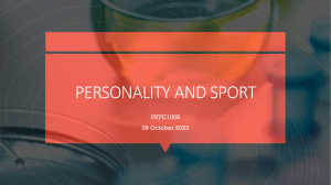 PSYC1008 Lecture Notes on Personality and Sport a8dd534971713f6ac461677b9882f32a