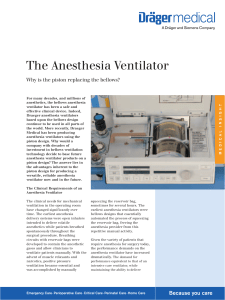 The Anesthesia Ventilator. Dräger medical