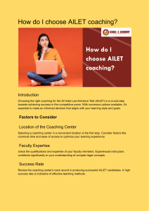 How do I choose AILET coaching