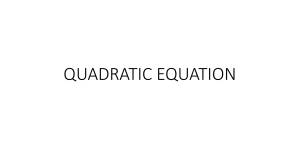 QUADRATIC-EQUATION